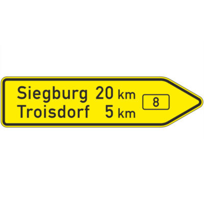 Verkehrszeichen 415-20 Pfeilwegweiser auf Bundesstraßen, rechtsweisend | gemäß StVO