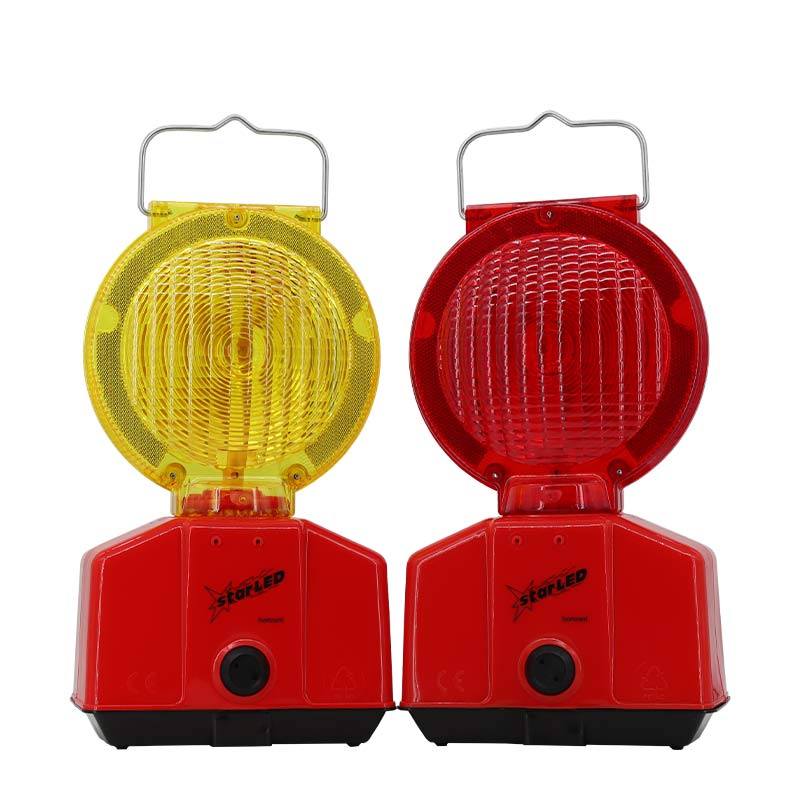 Baustellen-Warnleuchte doppelseitig rot - LED-Signalleuchte für  Schrankenzäune und Sicherheitsleitbaken - 39.30.170.0.10