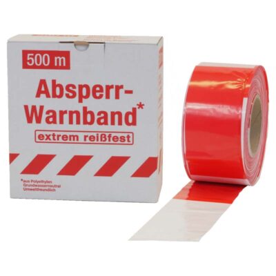 Absperrband rot/weiß