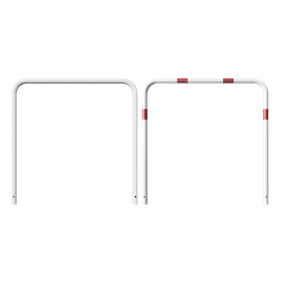 Absperrbügel verzinkter Stahl Ø 48 mm zum Einbetonieren, 1200 x 1200 mm