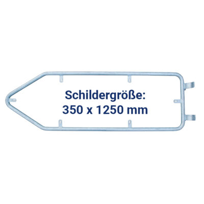 Ausleger-Rohrrahmen Pfeil 350 x 1250 mm