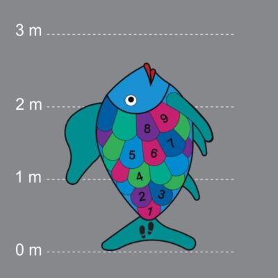 DecoMark® Hüpfspiel Himmel & Hölle | Fisch