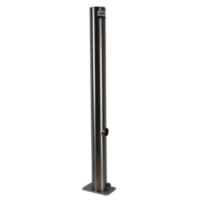 Edelstahlpfosten Ø 76 mm umlegbar