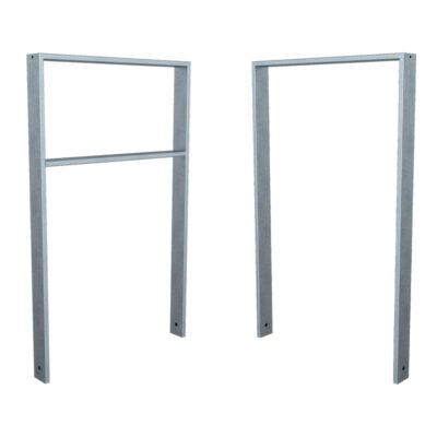 Fahrradanlehnbügel aus Stahlrohr 80 x 20 mm