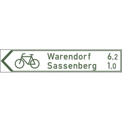 Pfeilwegweiser RWP Fahrrad