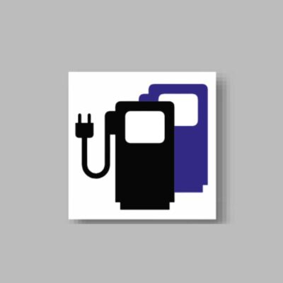 PREMARK® E-Ladesäulen-Symbol schwarz/blau