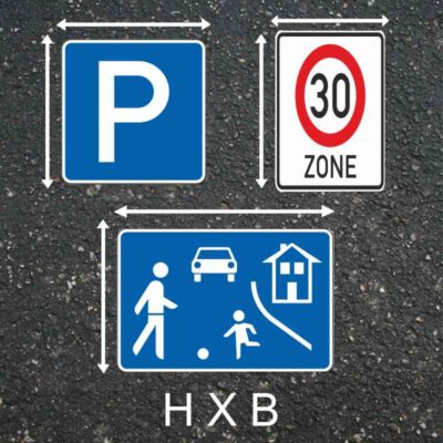 PREMARK® viereckige Verkehrszeichen