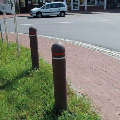 Recyclingpfosten mit Halbkugelkopf Ø 150 mm