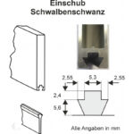 Schwalbenschwanz-Profil Skizze Einschub