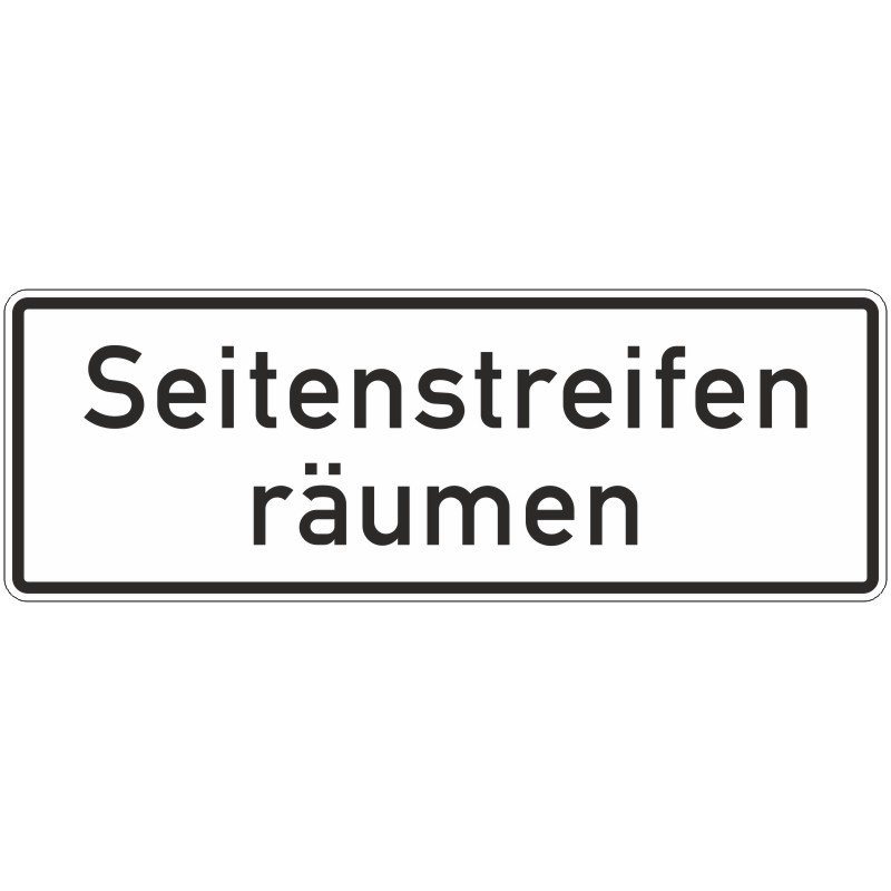 Verkehrszeichen 101351 Seitenstreifen räumen