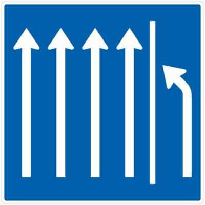 Verkehrszeichen 223.3-52 Seitenstreifen räumen, 4 Fahrstreifen + Seitenstreifen | gemäß StVO