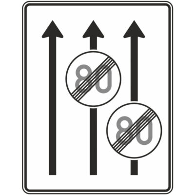 Verkehrszeichen 537-31 Fahrstreifentafel ohne Gegenverkehr | gemäß StVO