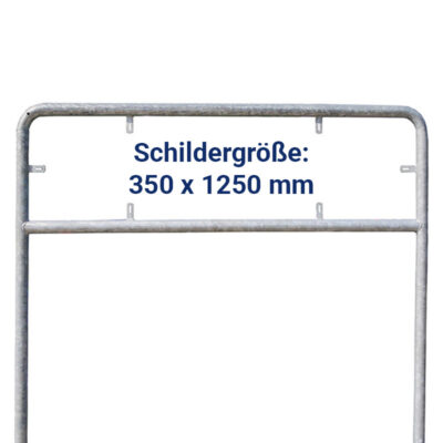 Zweibeiniger Rohrrahmen für Pfeilwegweiser 350 x 1250 mm