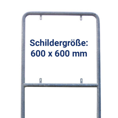 Zweibeiniger Rohrrahmen quadratisch 600 x 600 mm