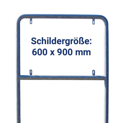 Zweibeiniger Rohrrahmen rechteckig quer 600 x 900 mm