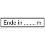 Verkehrszeichen 1013-52 Ende in … m | 
gemäß StVO
