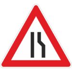 Verkehrszeichen 121-10 Einseitig verengte Fahrbahn, Verengung rechts | gemäß StVO