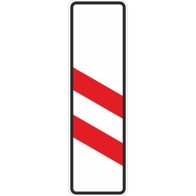 Verkehrszeichen 159-20 zweistreifige Bake, Aufstellung links | gemäß StVO