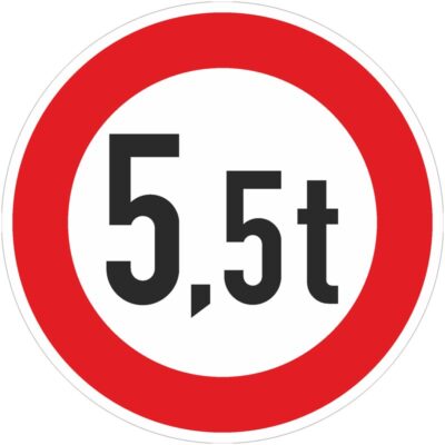 Verkehrszeichen 262 Tatsächliche Masse | gemäß StVO