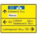 Verkehrszeichen 434-50 Tabellenwegweiser, kompakte Form | gemäß StVO