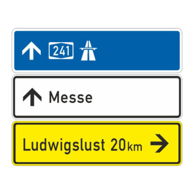 Verkehrszeichen 434-53 Tabellenwegweiser, aufgelöste Form | gemäß StVO