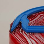 Absperrband fadenverstärkt rot/weiß | integrierte Schneidvorrichtung