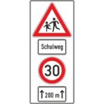 Allgemeines Hinweisschild KSW 50 Schulweg