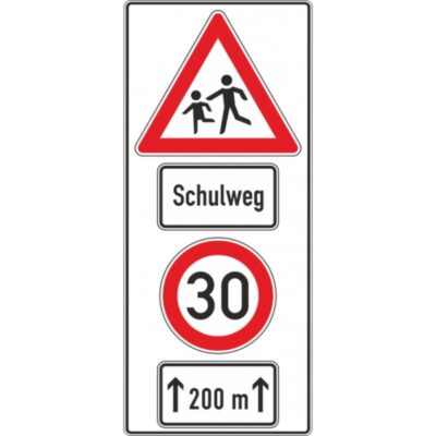 Allgemeines Hinweisschild KSW 50 Schulweg