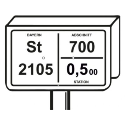 KMT3 Kilometertafel doppelseitig | gemäß StVO