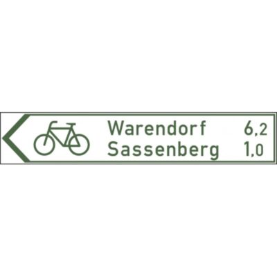 Pfeilwegweiser RWP Fahrrad