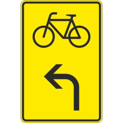 Verkehrszeichen 442-13 Vorwegweiser für Radverkehr, linksweisend | gemäß StVO