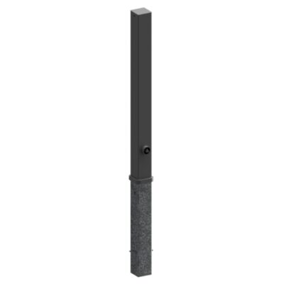 Stilpoller Serie 4081 aus Stahlrohr 80 x 80 mm mit Flachstahl & Flachkopf