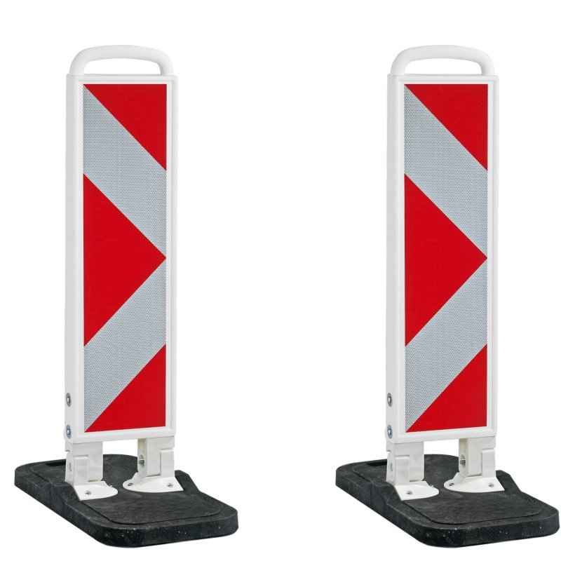 TL-Klappbake RA2 Pfeil rechts-/rechtsweisend, WEMAS | Vorder- & Rückseite