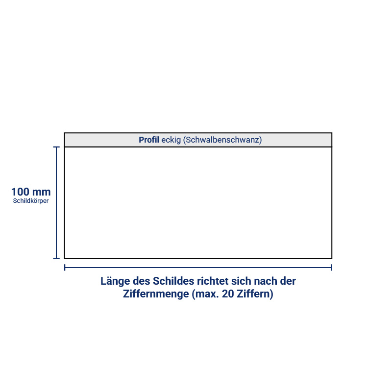 Hausnummernschild | Maße