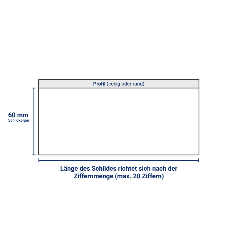 Hausnummernschild | Maße