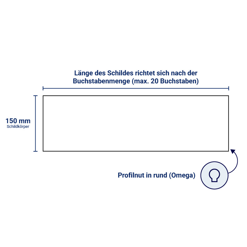 Straßennamenschild | Maße