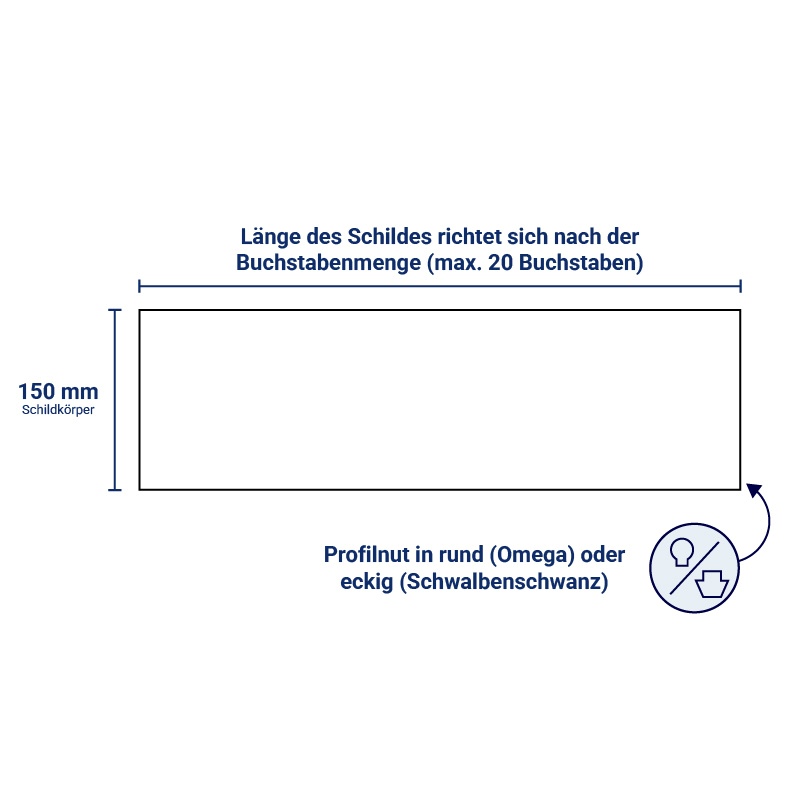 Straßennamenschild | Maße