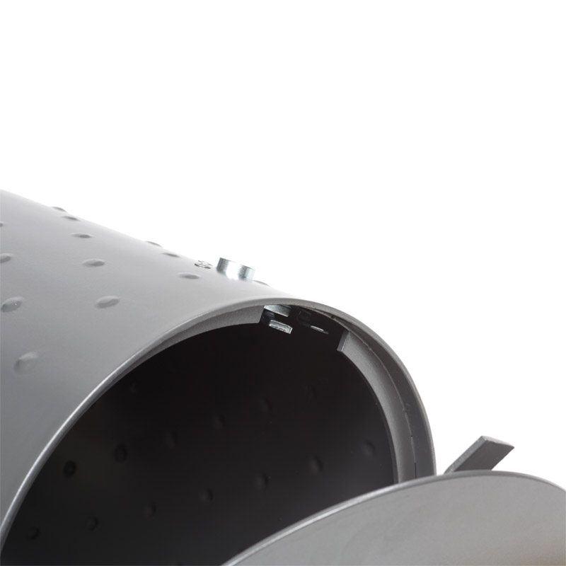 Abfallbehälter mit Noppenblech-Design, Typ 7008-10 | Schließsystem