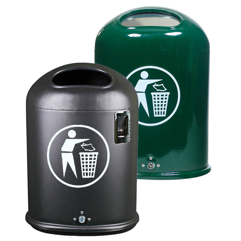 Ovaler Abfallbehälter mit Bodenentleerung, Typ 7034 und 7035