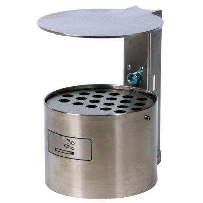 Halbrund-Ascher aus Edelstahl mit Haube 7070-ES
