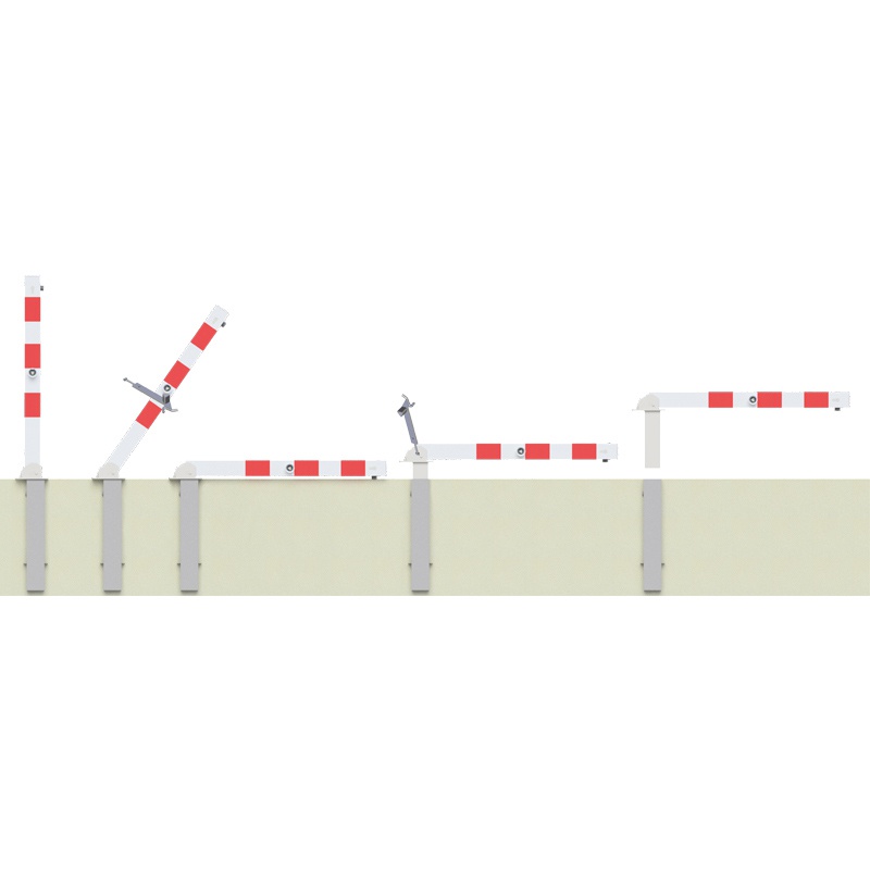 Absperrpfosten 70 x 70 mm, umlegbar und herausnehmbar | Umlegen und Entnahme