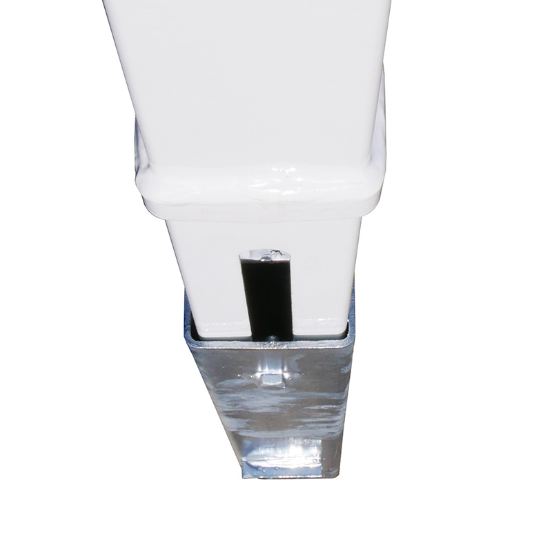 Absperrpfosten 70 x 70 mm, Dreikantverschluss oben, herausnehmbar | Einstecken in Bodenhülse