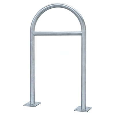 Rundbügel aus verzinktem Stahl Ø 48 mm zum Aufdübeln mit Querholm, 900 x 650 mm | Feuerverzinkt