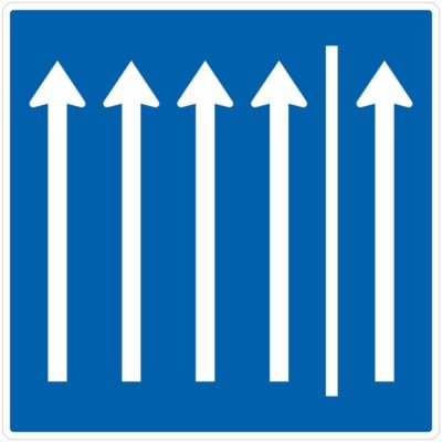 Verkehrszeichen 223.1-52 Seitenstreifen befahren, 4 Fahrstreifen + Seitenstreifen | gemäß StVO
