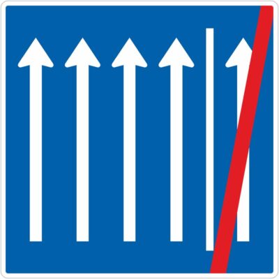 Verkehrszeichen 223.2-52 Seitenstreifen nicht mehr befahren, 4 Fahrstreifen + Seitenstreifen | gemäß StVO