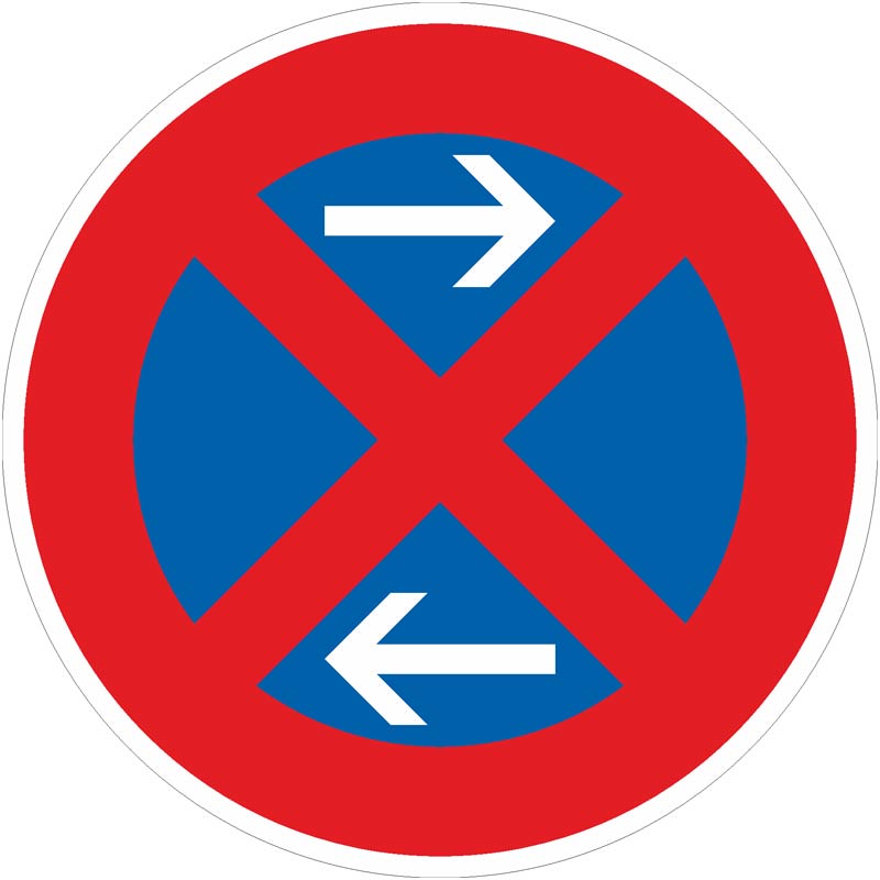 Verkehrszeichen 283-31 Absolutes Halteverbot Mitte, Aufstellung links | gemäß StVO