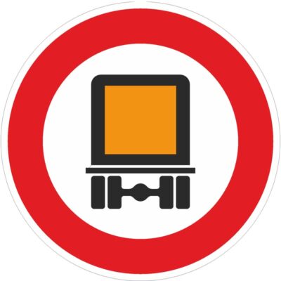 Verkehrszeichen 261 Verbot für kennzeichnungspflichtige Kraftfahrzeuge mit gefährlichen Gütern | gemäß StVO
