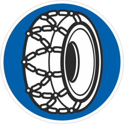 Verkehrszeichen 268 Schneeketten vorgeschrieben | gemäß StVO