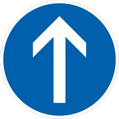 Verkehrszeichen 209-30 Vorgeschriebene Fahrtrichtung geradeaus | gemäß StVO