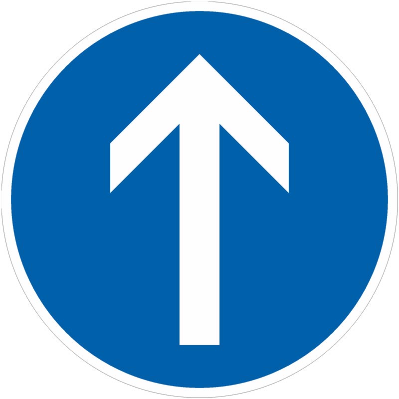Verkehrszeichen 209-30 Vorgeschriebene Fahrtrichtung geradeaus | gemäß StVO